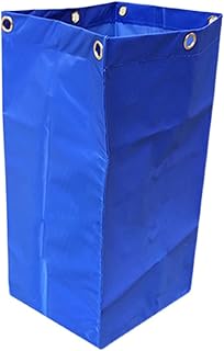 Janitorial Cart Replacement Bag,Large Capacity Housekeeping Commercial Janitorial Cleaning Cart Bag for Collecting Trash or Clothing (Color : Blue, Size : High 70cm)