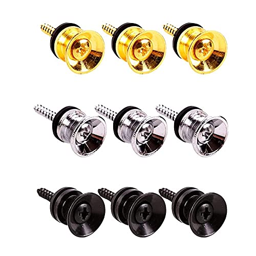 Voarge Gitarrengurt Knöpfe Metall Gitarrengurt Endknopf, 9...