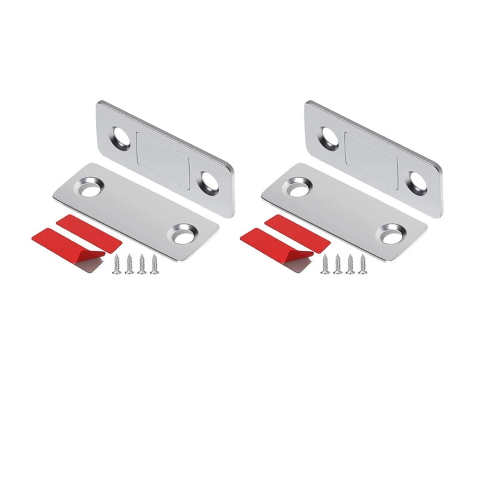 Ppqiru White 12Pcs Thin Magnetic Door Catch Adhesive For Cupboards