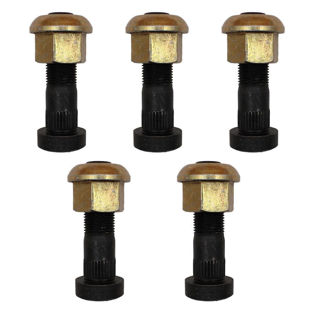 Zyskabq Replacement For Fits 826-00923 Set Of 5 Wheel Studs 1.981" Overall Length Fits Jcb Loaders 214 215