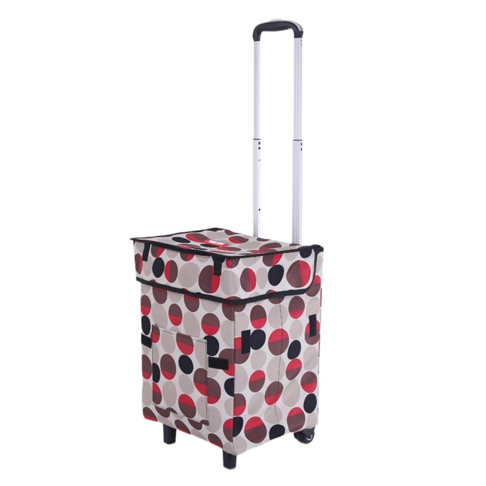 Dannmpx Multi-Colored-B Shopping Trolley Folding Shopping Cart Portable Grocery Tote For Travel Daily Errands Utility Cart(Multi-Colored-B)