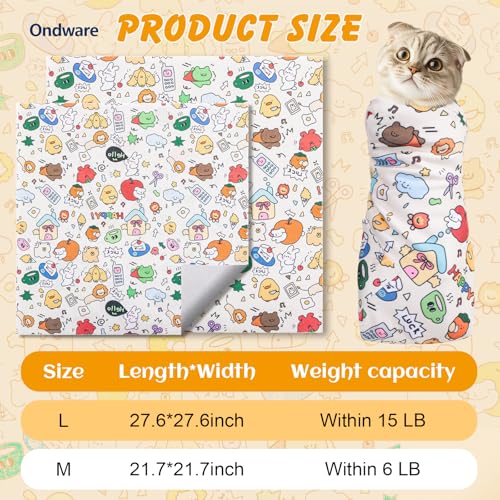 Emballage de toilettage pour chat à fermeture rapide de 70,1 cm - 3