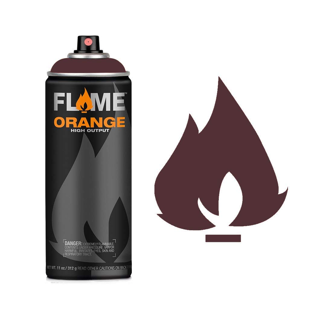 Molotow Flame Orange Spray Paint - Matt Acrylic 400ml Can Aubergine FO-322