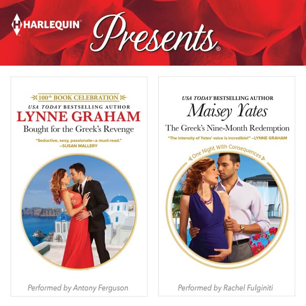 Cover art for Bought for the Greek's Revenge & The Greek's Nine-Month Redemption