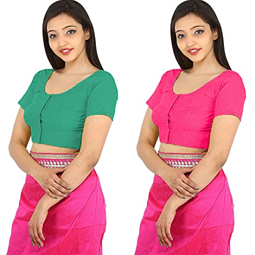 Image of Namita Women's Rubia Cotton Solid Half Sleeve Blouse