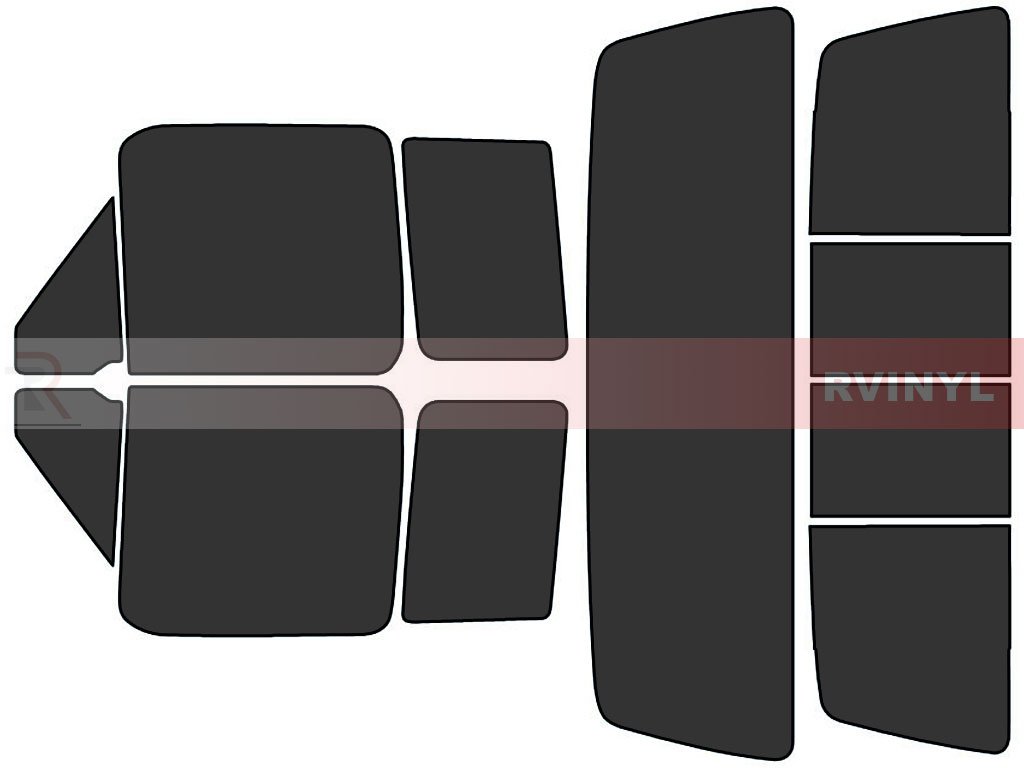 Rvinyl Window Tint Kit Compatible with Ford F-250 1992-1996 (2 Door) - Complete Precut Kit - 20%