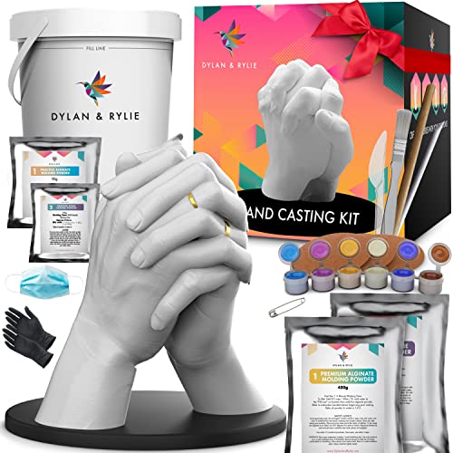 Dylan & Rylie Hand Casting Kit Couples Plaster Hand Mold Casting Kit