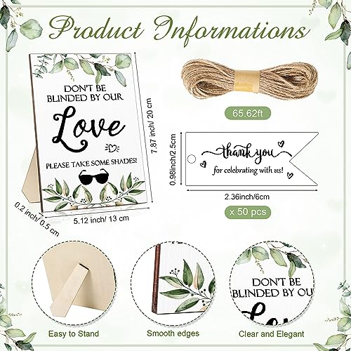 Kanayu Wedding Favors for Guests Wedding Party Sunglasses Gifts Wooden Love Sign Decoration Black Mr Mrs Glasses Bulk3