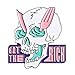 Cartoon fun Shark pink Big Tongue skull mask modeling everything pin accessory badge for women and men (EAT THE RICH-skull)