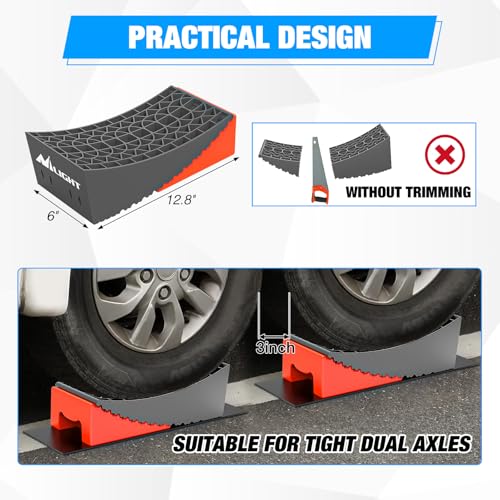 Image of Nilight RV Levelers with Wheel Chocks (Orange), 2-Pack