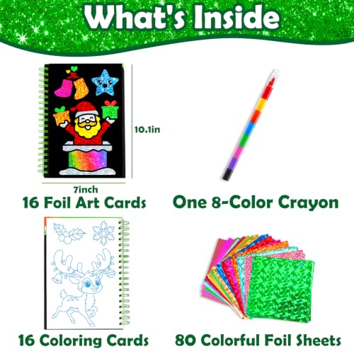 Image of FUNNYB&G Foil Art Craft Kit for Kids, Christmas Crafts Gift Toy for Kids