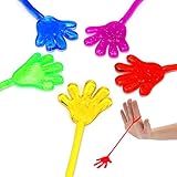 AMGLOBAL 100 Pieces Assorted Stretchy Sticky Toy, Includes 20 Sticky Hands, 20 Sticky Snakes, 20 Sticky Hammers, 20 Sticky Frogs and 20 Wall Climb Men For Kids For Fun