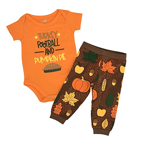 Image of Baby Boys Girls 2pc Outfit Set Short Sleeve Bodysuit with Pants