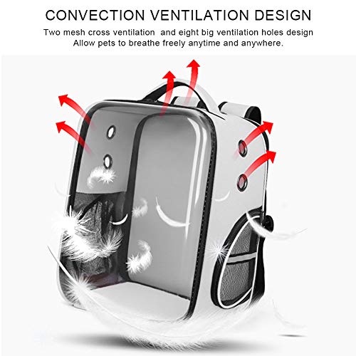 Mochila de transporte para gatos, mochila portátil e leve para animais de estimação de grande capaci