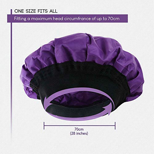 Cordless Deep Conditioning Heat Cap - Microwavable Heat Cap for Steaming, Heat Therapy for Hair, Thermal Spa Hair Steamer Gel Cap (Purple)