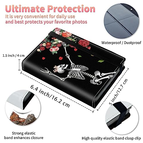 Image of Butterfly Elephant Photo Album 4x6 120 Pockets Photos with Strong Elastic Band, Small Mini Albums Sheet Protector Folder for Photos, Album for Family Wedding Anniversary Women Men Vacation Gift