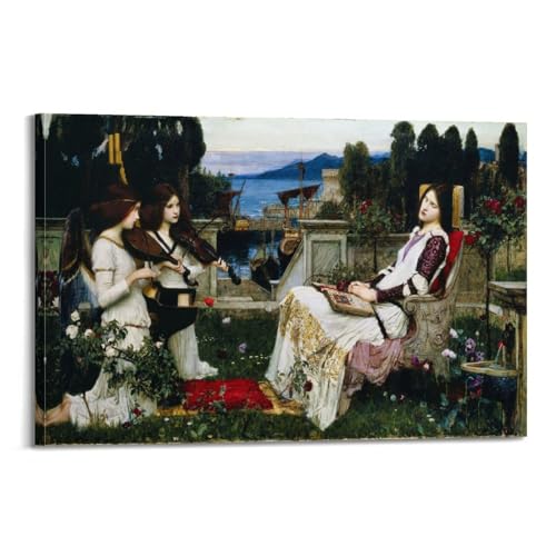 Poster artistique sur toile Saint Cecilia Waterhouse de qualité premium