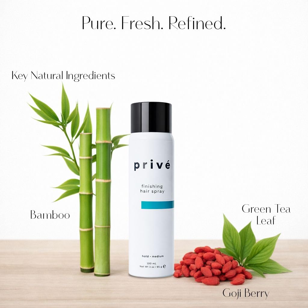 Privé Finishing Hair Spray Medium Hold - Volumizing Spray for Total Control - Perfect for Root Lift and Frizz Control