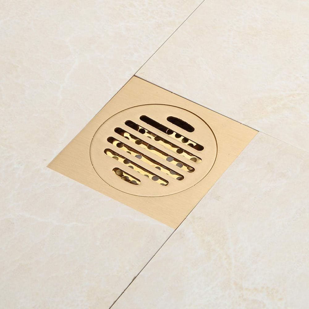 Floor drain strainer,hair catcher, Drain Gully,Floor Drain Waste 1Pcs Brass Polished Bathroom Wetroom Square Shower Drain Floor Trap Waste Grate Round Cover Hair Strainer Chrome Drainer