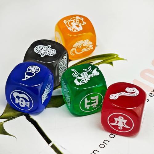 2025 Feng Shui Glückswürfel mit fünf Elementen, 5 Farben, bringen viel Glück, w5655