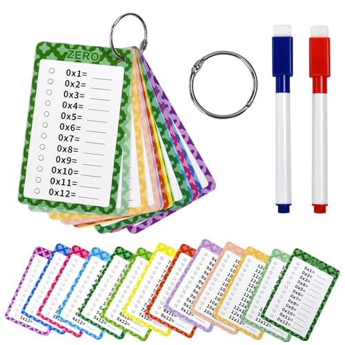 Fuhesgu Cards Multiplication Tables 12 Multiplication Tables for ...