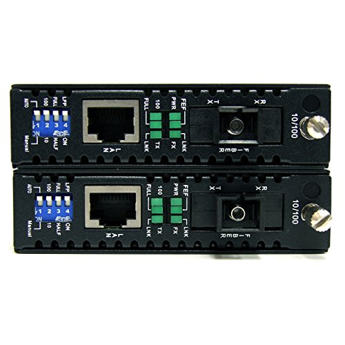 Image of StarTech.com 10 /100 Mbps Ethernet Single Mode WDM Fiber Media Converter Kit SC 20km, TAA (ET90110WDM2)