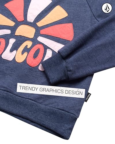 Volcom Girls Sweatsuit Set - 2 Piece French Terry Pullover Crewneck Sweatshirt and Jogger Sweatpants Set for Girls (7-12)4