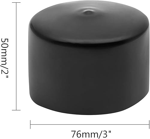 Miniatura 2 de Bonsicoky 12 tapas redondas de goma, 3 pulgadas (2.992 in) de vinilo flexible para patas de silla, protectores de patas de silla de plástico para