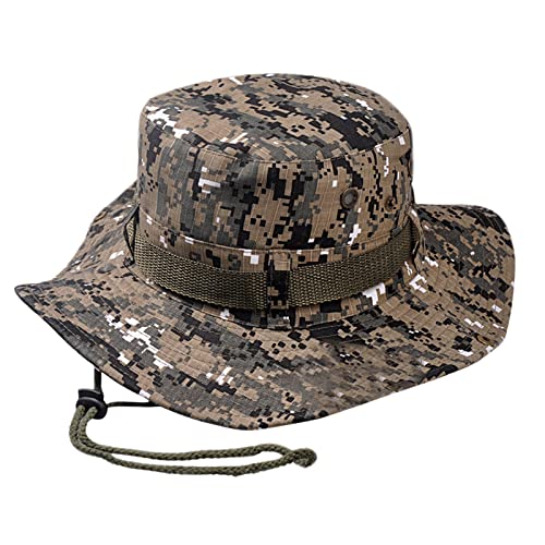 Sombrero de patinador de ala redonda de camuflaje para hombres y mujeres, montañismo, pescador, sombrero de visera solar, gorro de lluvia de doble cara, h, Talla única