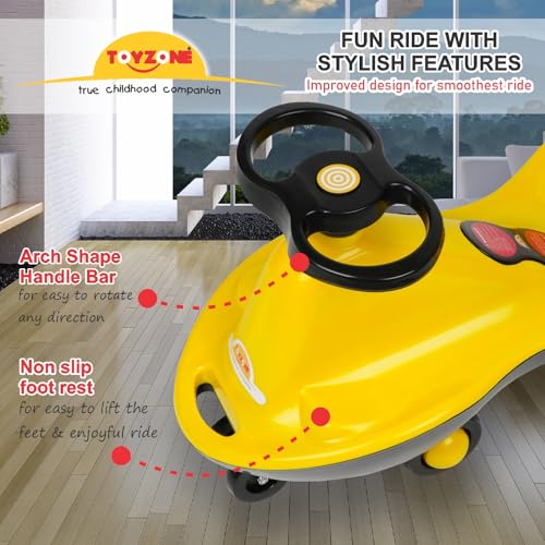 Toyzone Little Champ Swing Car-Yellow | Ride On Car, Magic, Kids Push, Swing Car Comfortable Seats & Durable|3+ Years - Image 5