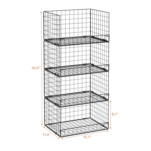 Yociyoga 123 4-Tier Stackable Closet Organizers And Storage Shelves thumb #2