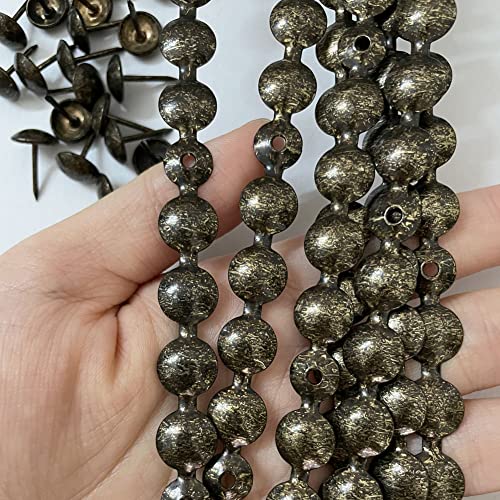 Let’s Decorate Dekorative Nagelstreifen, 9,5 mm / 11 mm / 16 mm, vernickelt, Messing, bronzebeschichtet, für Sofas, Polstermöbel, Heimwerkerzubehör (11 mm Antik)