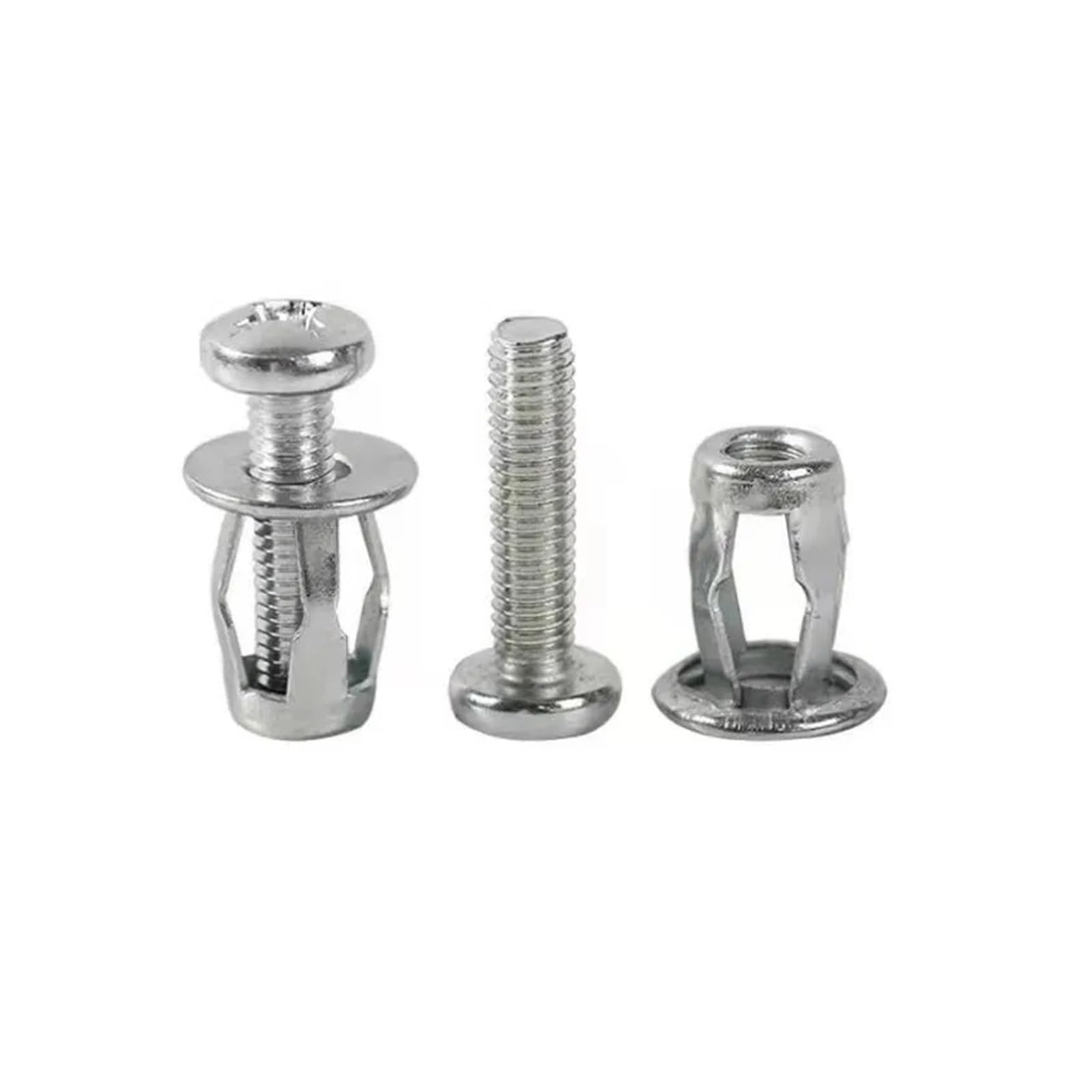 Spadek rozszerzalny, pływak, Tablica rejestracyjna samochodu Nakrętki nitowane z płatkami ze śrubami Gwint M4-M8 210 szt. Do pustej ściany(30PCS M6X25)