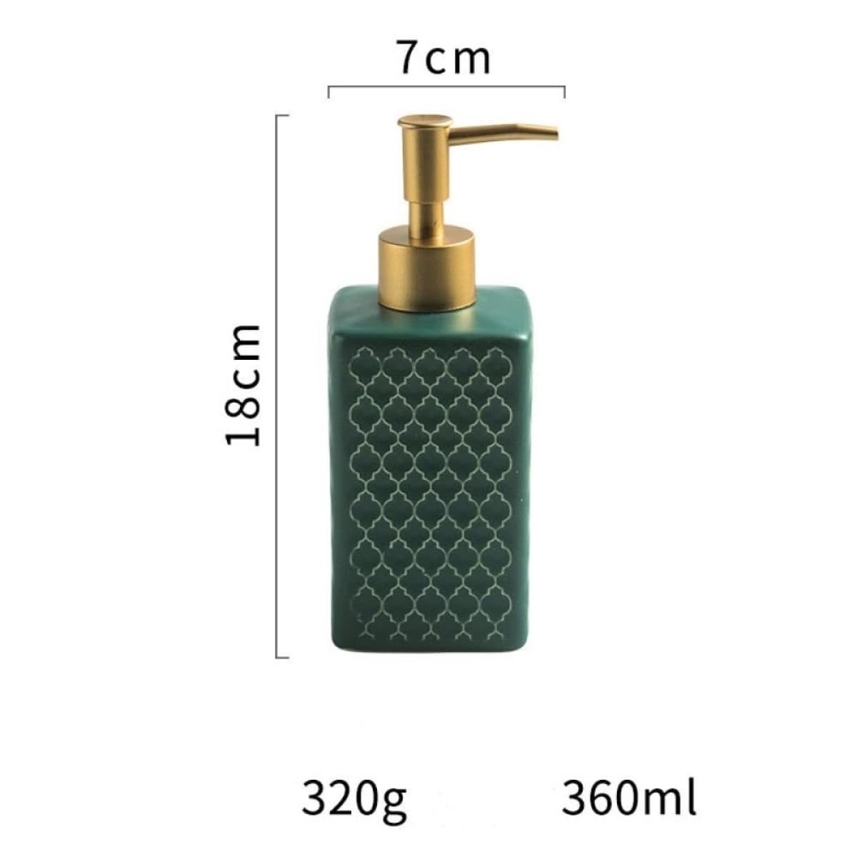 Dispenser Sapone Ricaricabile Bagno Cucina Ufficio Dispenser per Liquidi in Ceramica per Flacone per Dosatore Liquido(Black)