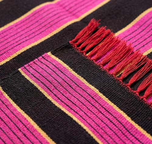 Image of BSB HOME Modern Striped Area Rug - Vibrant Multicolor Living Room Carpet, Soft Plush Floor Mat, Contemporary Home Decor Accent, Durable Non-Slip, 8.6 x 5.8 ft (262 x 177 cm) (Pink & Blank)