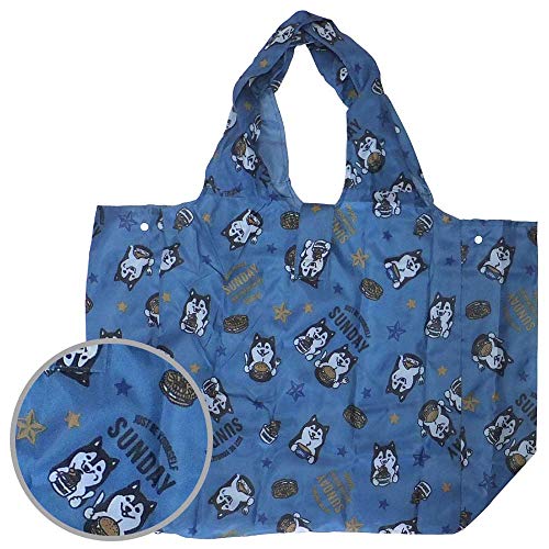 シュガーフェイス エコバック 裏地付 サンデー 20363 メイン収納部:W40×H38×D20cm 折りたたみ時:W10×H10.5×D4cm