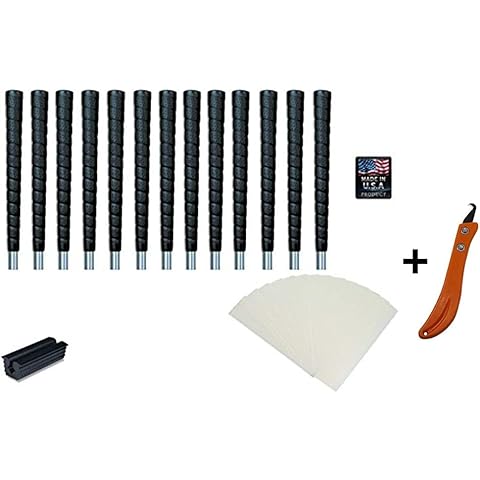 Tacki-Mac Jumbo Size Pro Wrap Golf Grip Kit + Utility Hook Blade (13 grips, Grip tape, clamp, Grip removal hook blade, instructions) Cover