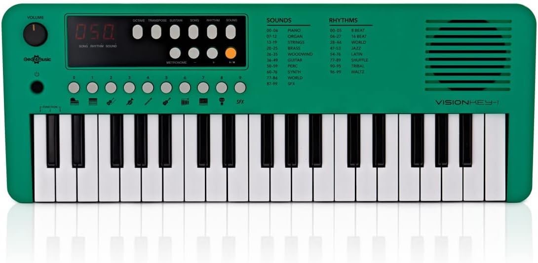 VISIONKEY-1 Mini Clavier Numérique 37 Touches pour Enfants et Débutants