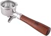 ダブルスパウト ポルタフィルター Breville Barista Express Touch Bambino Infuser Duo エスプレッソマシンに対応 54mm エスプレッソポルタフィルター ダブルショットフィルターバスケット エスプレッソアクセサリー - 木製