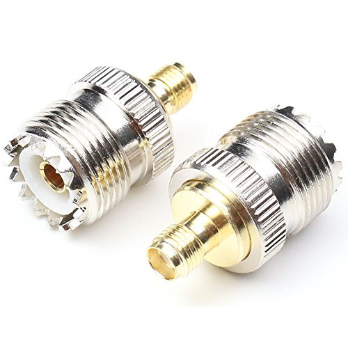 Conector coaxial SMA hembra a UHF hembra 2 unidades miniatura 5
