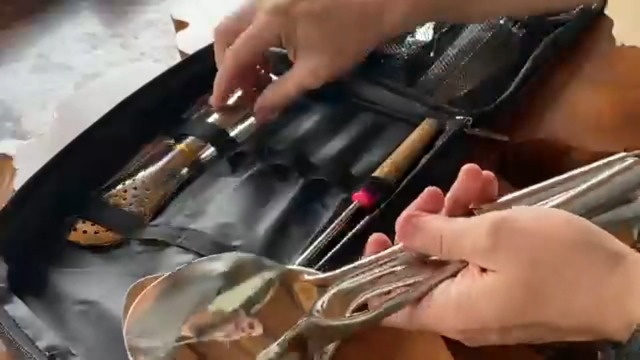 Outdoor Grilling Baskets Grill Bbq Equipment Tools Set Camping Camper Campfir - View #5