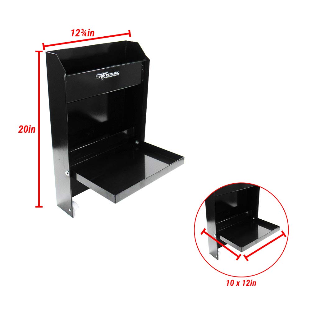Pit Posse 458BK Jr Work Station Storage Cabinet Shelf Rack Holder Caddy - Made In - Foto 7
