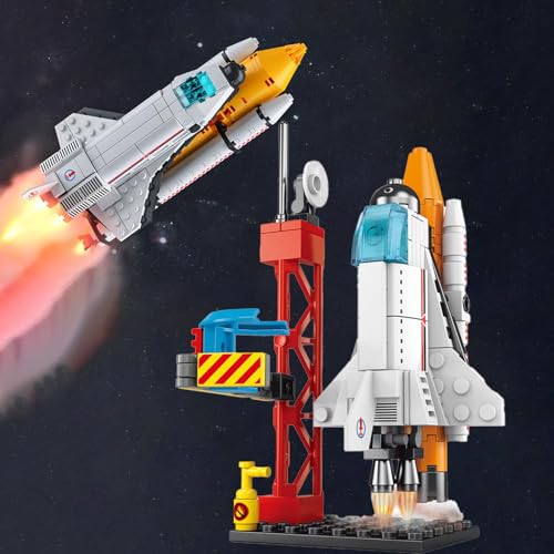 Vilbocr StellarX Spacecraft Building Blocks for Kids Ages 6-12 | 107-Piece STEM Toy Rocket Ship Set | Creative Construction Kit for Space Exploration, Birthday Gift & Classroom Activity