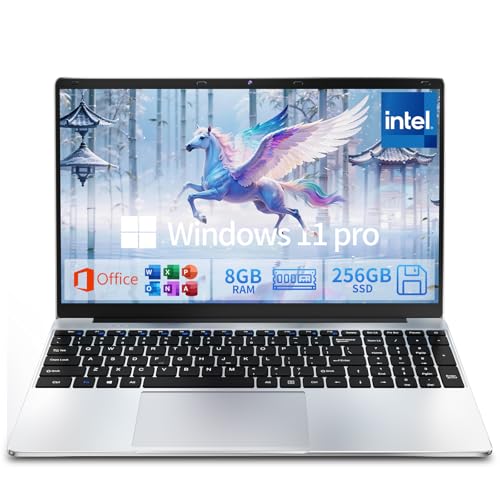 2026 Laptop Computer, 15.6 Inch Windows 11 Pro Laptops with Office 365, 8GB RAM 256GB SSD, Traditional Portable Lap top with Core M3-6Y30 Processor and Built-in Cooling System for Business & Students