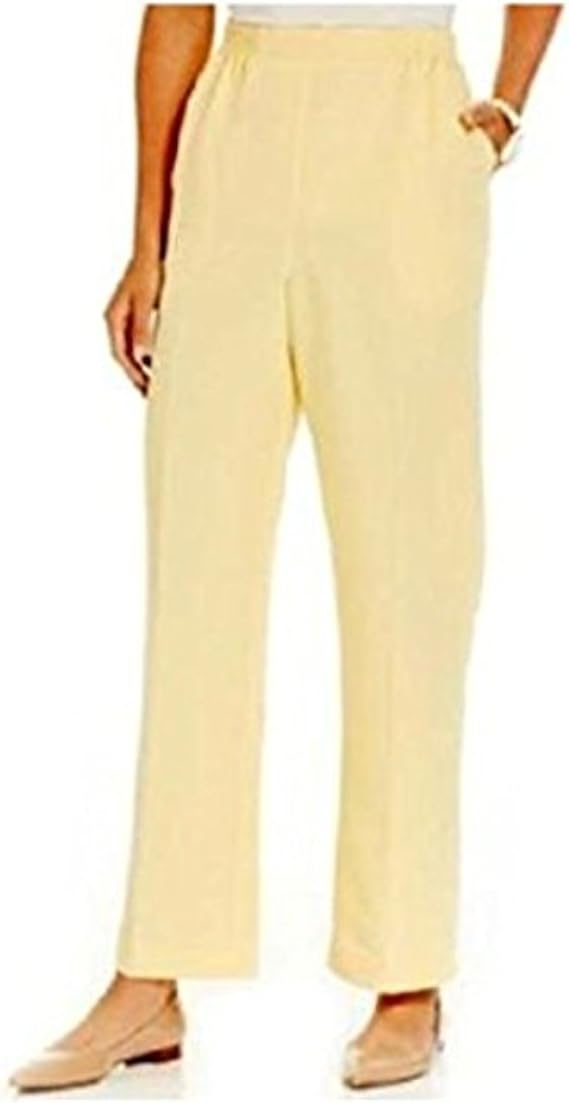 Alfred Dunner Classics Pull On Pants, 22W, Banana at Amazon Women’s