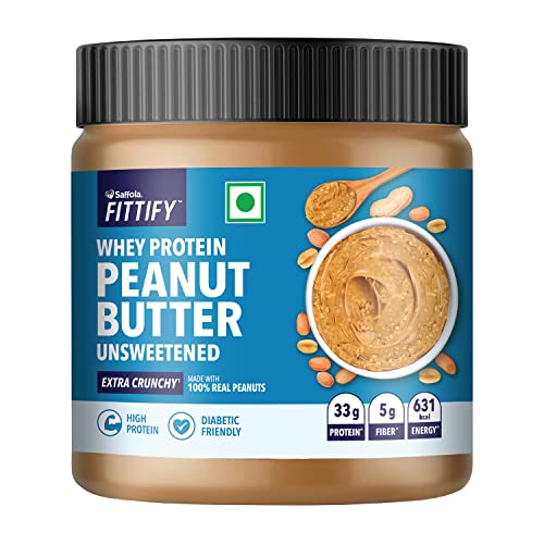 Saffola FITTIFY Whey Protein Peanut Butter Unsweetened Extra