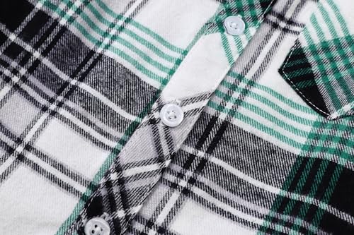 Image of Betusline Boy and Men Button Down Plaid Shirt