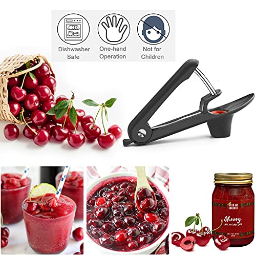 Cherry Pitter Tool,Cherries Pitter Olive Seed Remover Tool Cherry Stoner Pitter Cherry Corer Tool With Space-Saving Lock Design For Make Fresh Cherries Dishes And Cocktail Cherries #TOP2