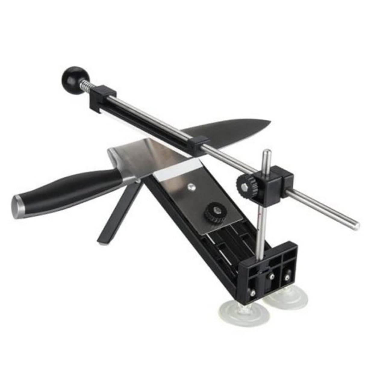 Affûteur à angle fixe avec meules pour couteaux de cuisine faciles à aiguiser