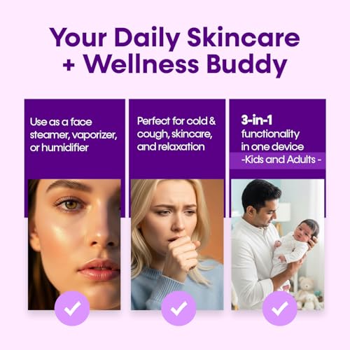 Image of Dealsure Steamer for Face Steam Facial - Nano Cure with UV Sterilization, Nano Ionic Technology, Steamer for Cold and Cough, Inhaler & Vaporizer for Adults & Kids